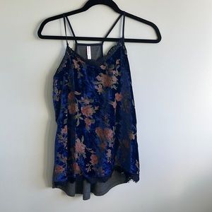 Velvet Drape Floral Tunic